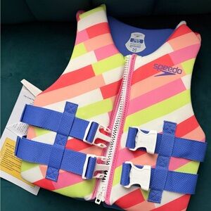 Speedo Kids Swim Vest - Pink, Green, Blue